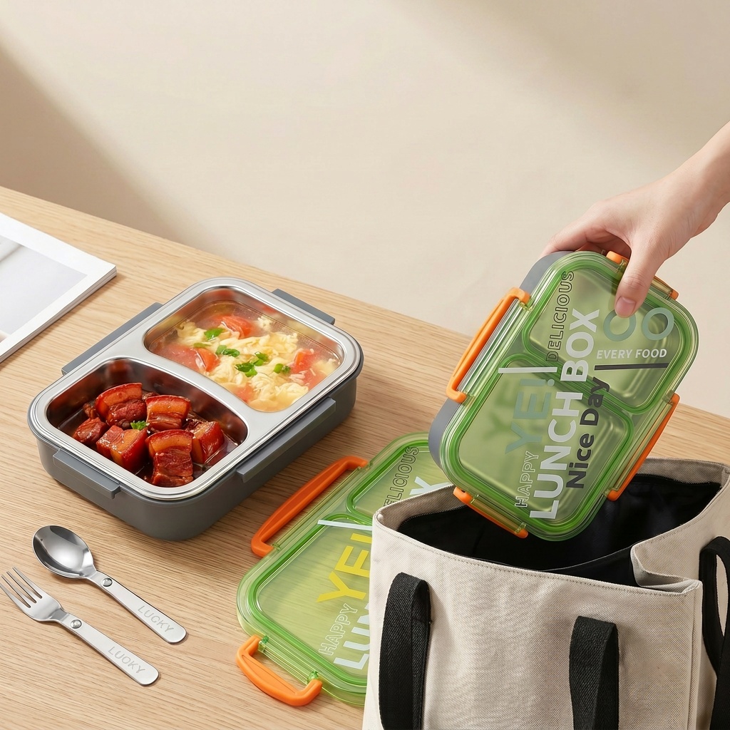 전자레인지용 304 스테인리스 도시락, 분리형 음식 보 - Food Storage Dividers 리뷰 및 가격