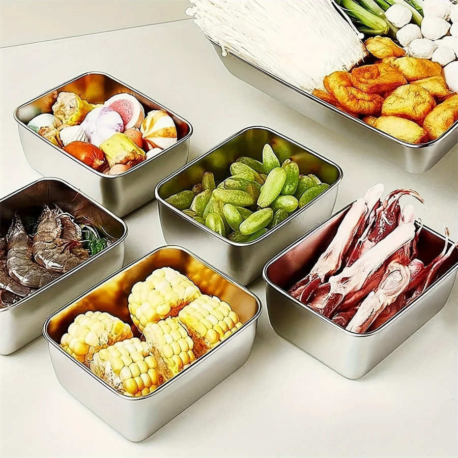 1/3/5pcs 스테인레스 스틸 식품 보관 상자 뚜껑이 - Food Storage On Table 리뷰 및 가격