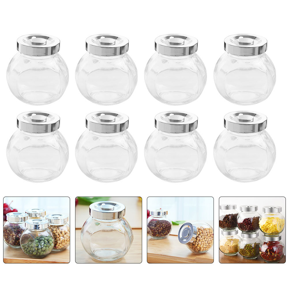 8개입 경량 휴대용 유리 보관 용기, 음식 보관용 투명 - Food Storage Jars & Containers 리뷰 및 가격