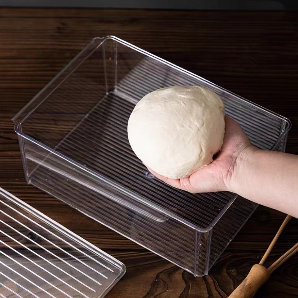 투명한 반죽 발효 상자, 먼지 뚜껑이 있는 직사각형 식 - Food Storage Restaurant 리뷰 및 가격