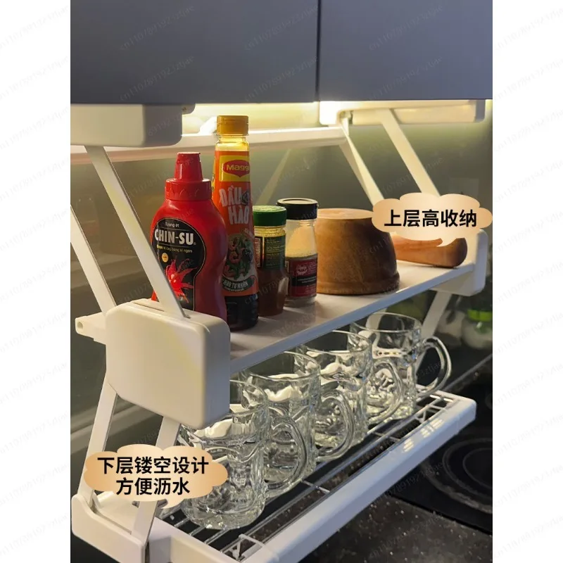 주방 식품 보관대 접이식 이중 레이어 식사 준비대 캐비 - Food Storage Kitchen Cabinet 리뷰 및 가격