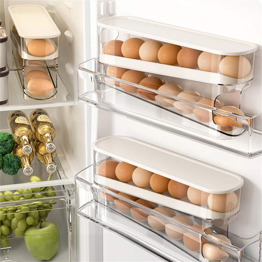 1PC 슬라이드형 계란 보관함 이중 자동 계란 롤러 냉 - Egg Storage Holder 리뷰 및 가격