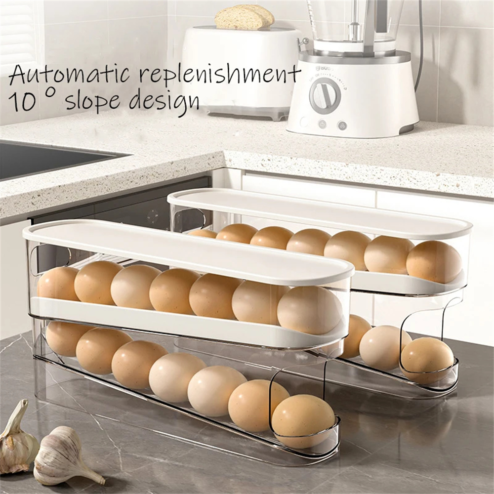 1PC 슬라이드형 계란 보관함 이중 자동 계란 롤러 냉 - Egg Storage Holder 리뷰 및 가격