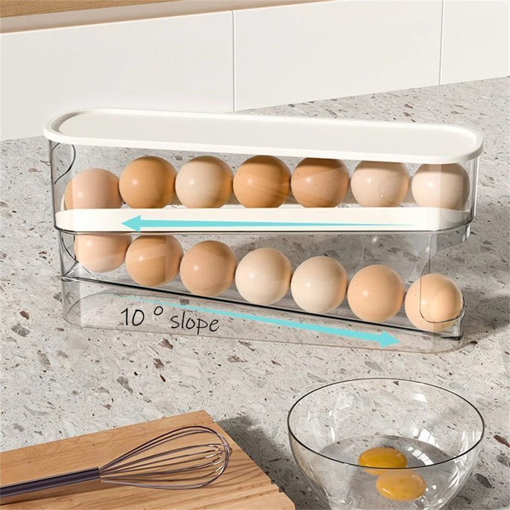 1PC 슬라이드형 계란 보관함 이중 자동 계란 롤러 냉 - Egg Storage Holder 리뷰 및 가격