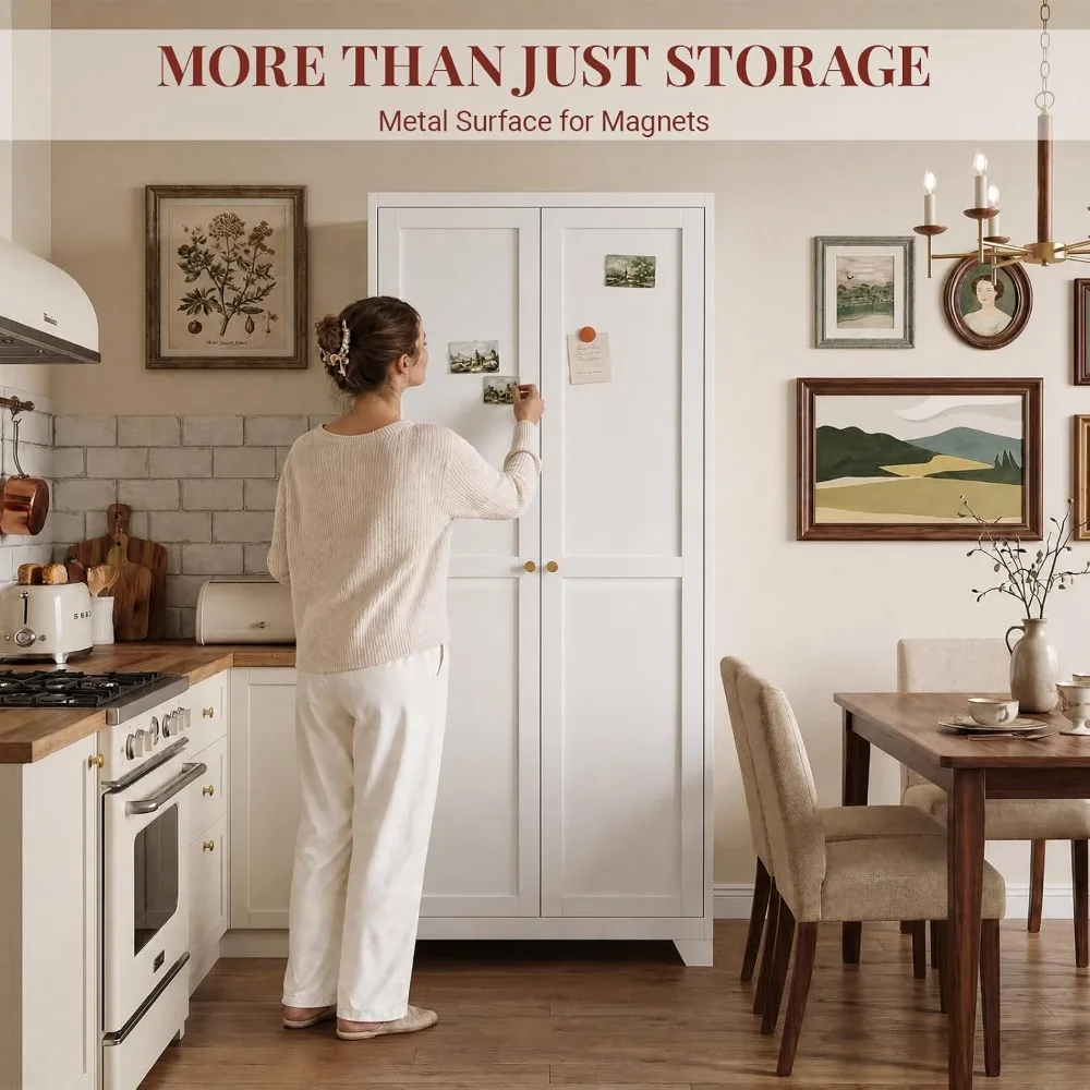 71인치 메탈 주방 팬트리 캐비닛, 이중 손잡이 및 조 - Food Storage Kitchen Cabinet 리뷰 및 가격