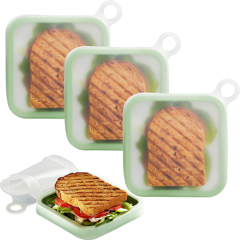 실리콘 샌드위치 토스트 도시락 상자 손잡이 휴대용 샌드 - Food Storage Handling 리뷰 및 가격