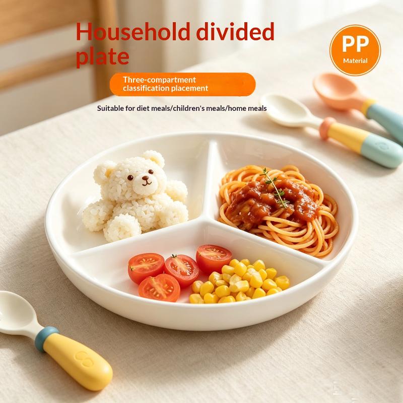 3칸 격자형 디너 플레이트 원형 플라스틱 스낵 서빙 플 - Food Storage Dividers 리뷰 및 가격