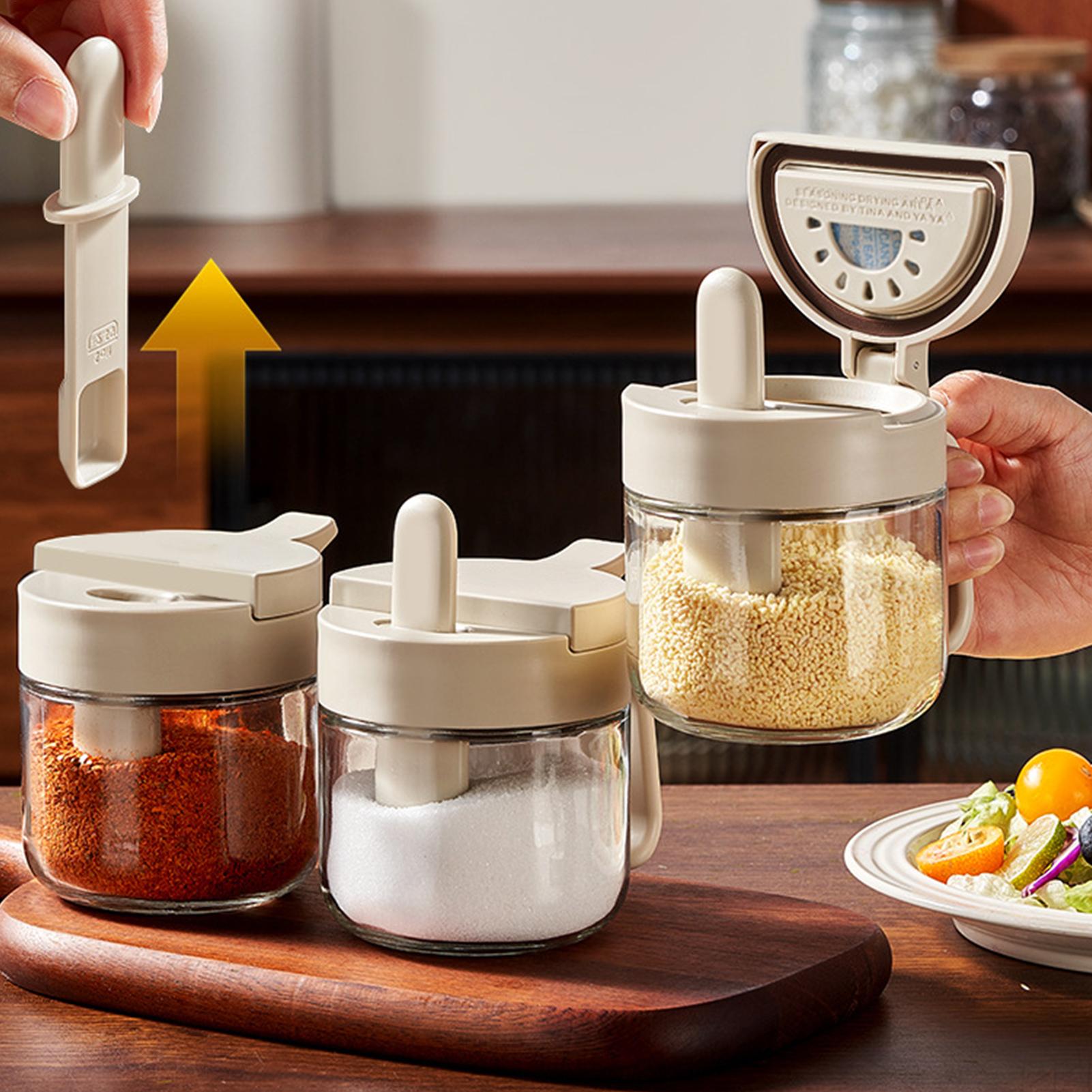 조미료 용기 누출 방지 소금 보관함(숟가락 포함) 주방 - Food Storage Utensils 리뷰 및 가격