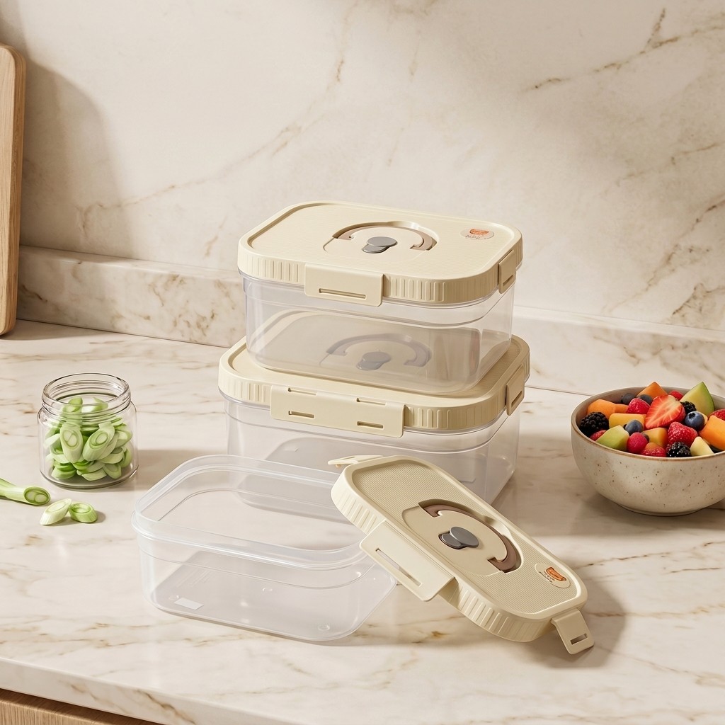 손잡이가 있는 투명 플라스틱 식품 보관함, 밀폐형 과일 - Food Storage Handling 리뷰 및 가격