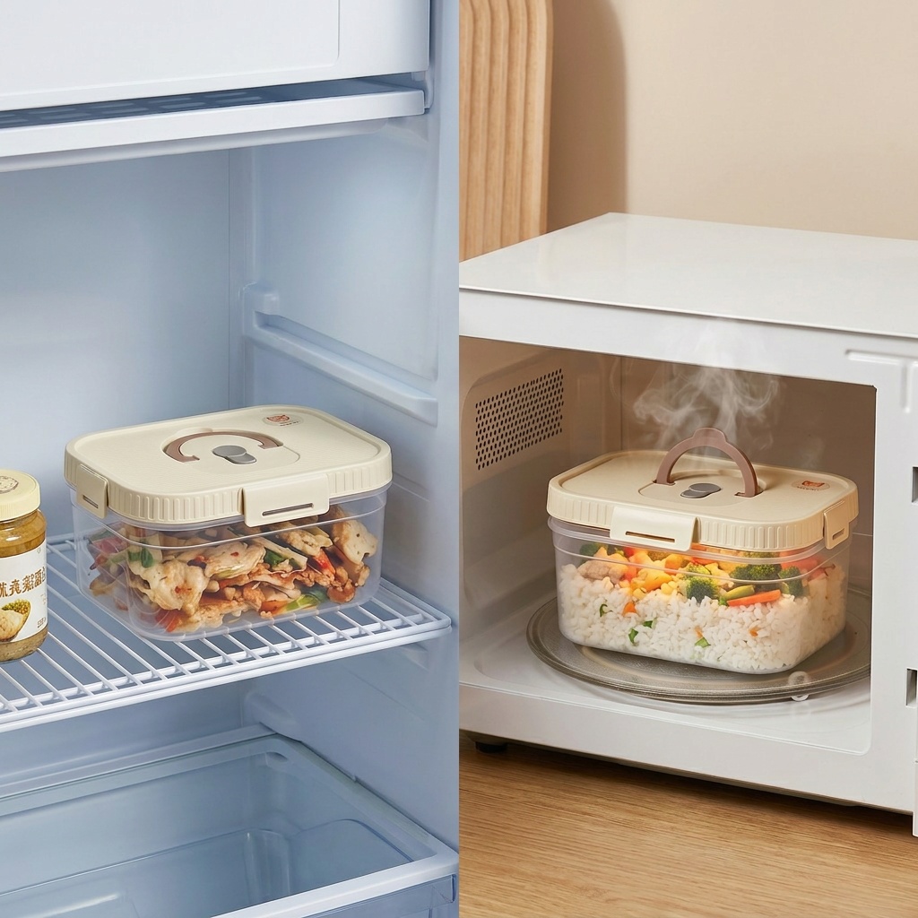 손잡이가 있는 투명 플라스틱 식품 보관함, 밀폐형 과일 - Food Storage Handling 리뷰 및 가격